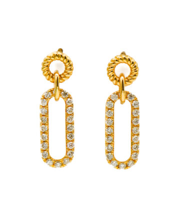 Oval Shape Diamond Earrings