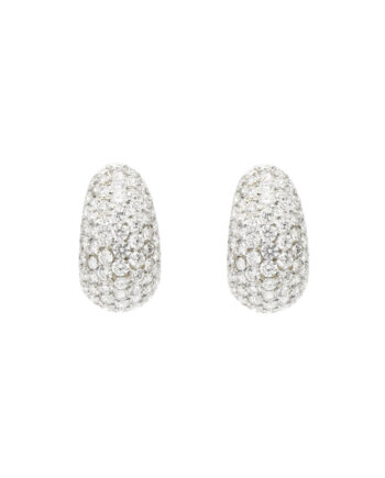Diamond Omega Back Earrings