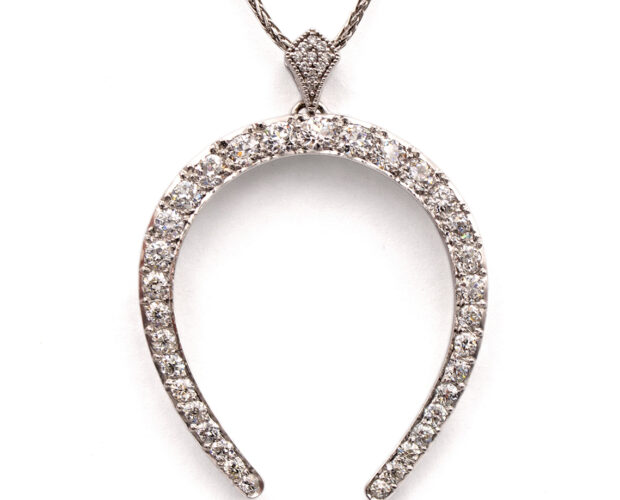 Estate Platinum Diamond Pendant