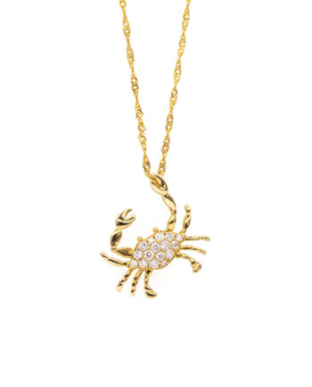 Diamond Crab Pendant