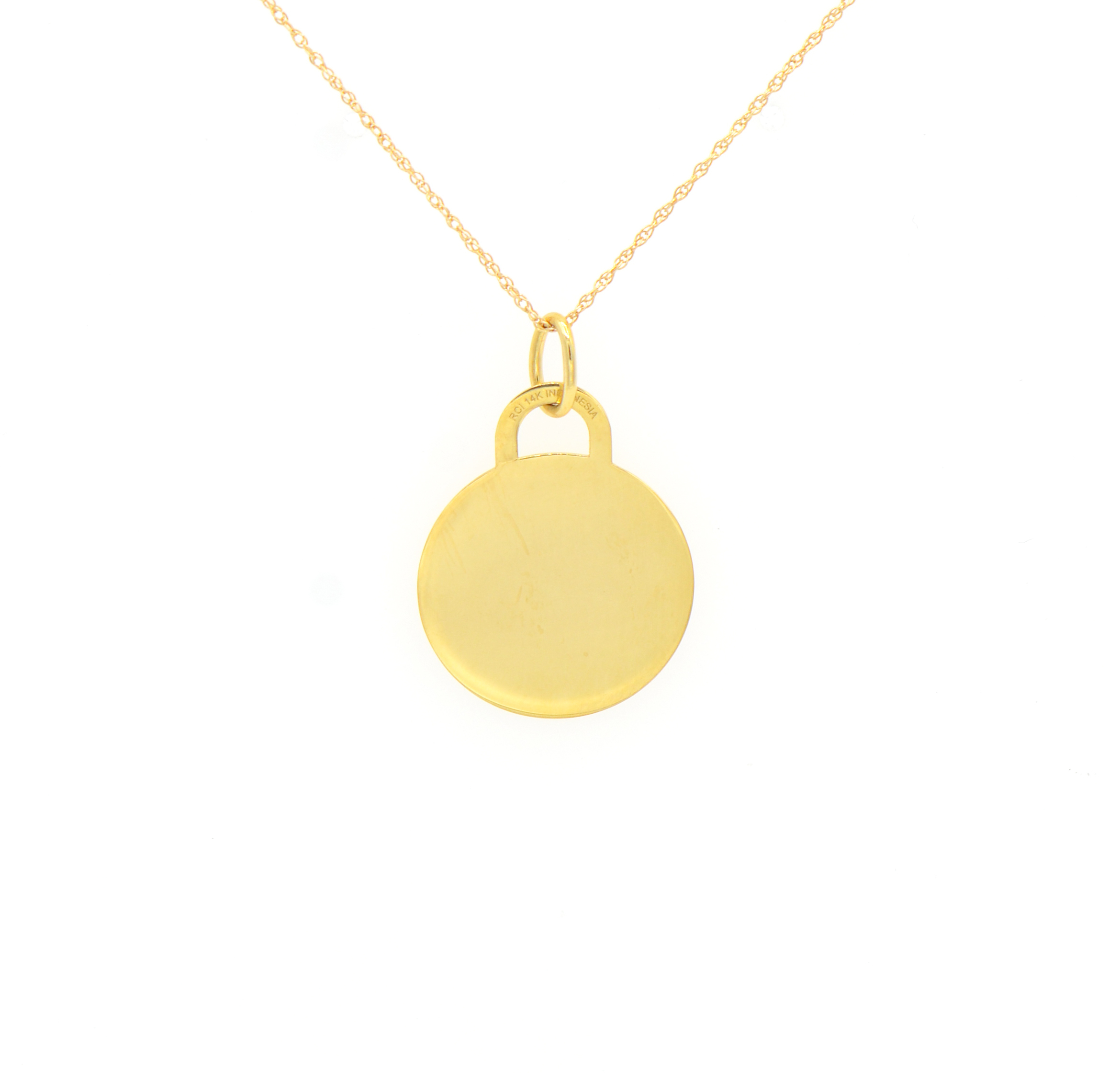 Kinn™ 14k Gold Round Initial Disc Necklace
