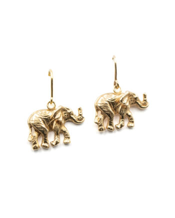 Gold Elephant Earrings