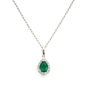 Pear cut Emerald Pendant