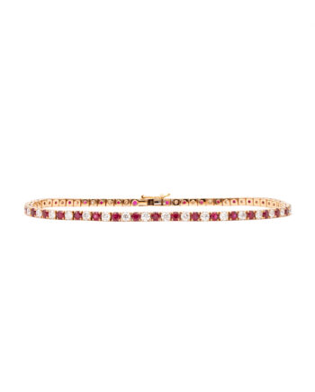 Ruby & Diamond Tennis Bracelet