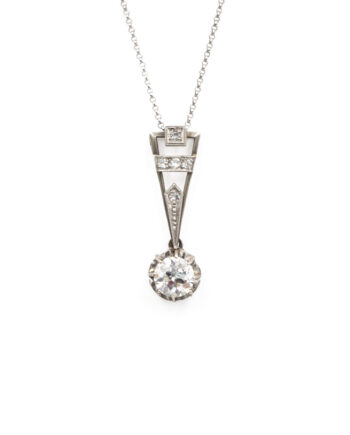Art-Deco Diamond Slide Pendant