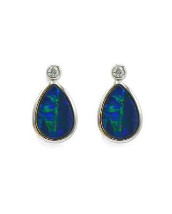 Opal Diamond Earrings