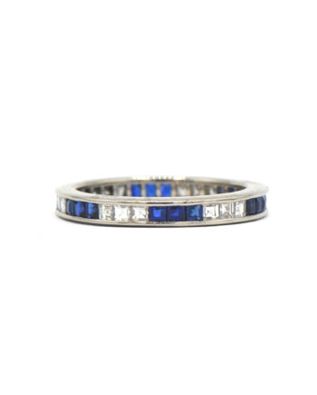 Blue Sapphire & Diamond Eternity Ring