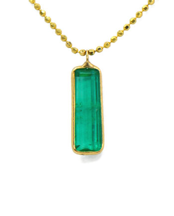 Bezel Emerald Pendant