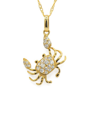 Diamond Crab Pendant